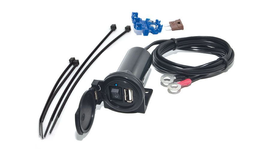 BMW R1200S & HP2 Sport USB socket with On/Off switch