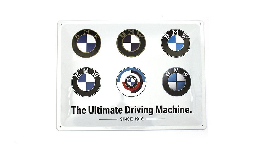 BMW S1000RR (2019- ) Metal sign BMW - Logo Evolution