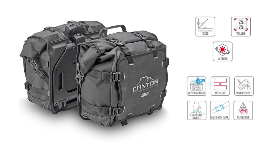 BMW F750GS, F850GS & F850GS Adventure Waterproof side bags CANYON